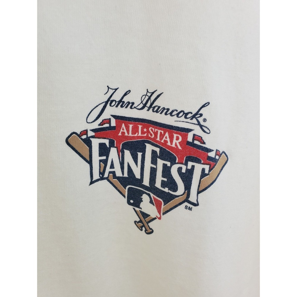 VTG John Hancock All Star FanFest MLB T Shirt Mens XL Lee Sport White 2001 - Picture 2 of 8